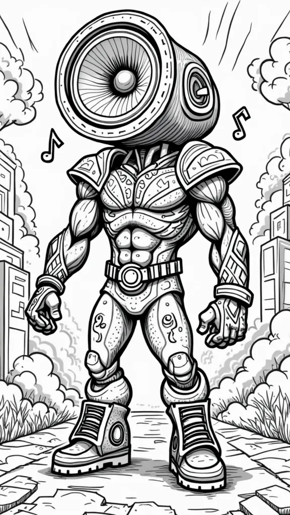 coloring pages titan speakerman